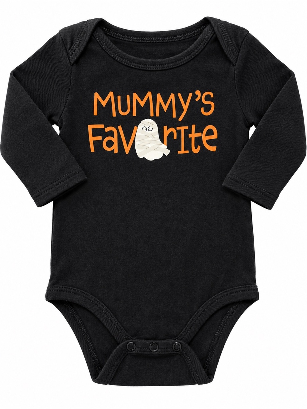 Black 'Mummy's Favorite' Long-Sleeve Baby Bodysuit